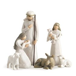 Willow Tree hand-painted sculpted figures, Nativity, 6-piece set