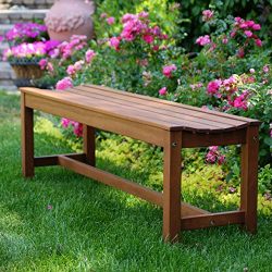 Outdoor Interiors 3 Person Backless Eucalyptus Bench