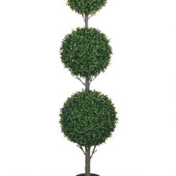 Tier Ball Topiary Tree Decorative Artificial Potted Boxwood