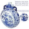 Zebre Blue and White Ceramic Vase, Traditional Chinese