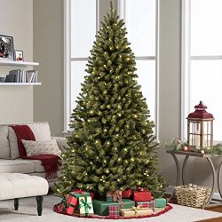 Best Choice Products 6ft Pre-Lit Spruce Hinged Artificial Christmas Tree