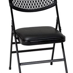 Cosco Products Commercial Fabric Folding Chair, Black
