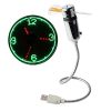 New Portable Flexible USB LED Clock Fans Cooler