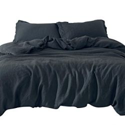 PHF Pure Linen Duvet Cover Set Luxurious Soft