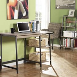 Homestar 2 Piece Laptop Desk & 4-Shelf Bookcase Set