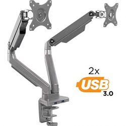 Mount-It! Dual Monitor Mount Arm, Height Adjustable