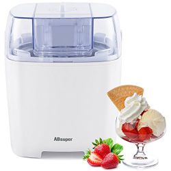 Ice Cream Maker, ABsuper 1.5 Quart Ice Cream Machine