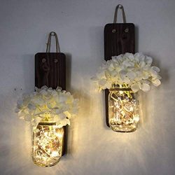 Tennessee Wicks Rustic Mason Jar Wall Sconce Set of Two