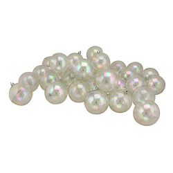 96ct Clear Iridescent Shatterproof Christmas Ball Ornaments
