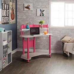 Calico Designs Study Corner Desk, Pink