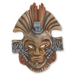 NOVICA Aztec Eagle Ceramic Mask