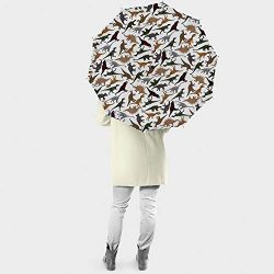 Folding Umbrella,Jurassic Decor,Auto Open Close Umbrella