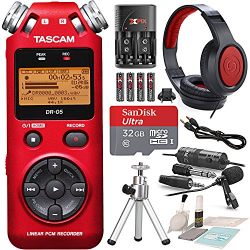 Tascam Portable Handheld Digital Audio Recorder (Red)