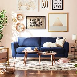 Rivet Allyson Mid-Century Two-Shelf Adjustable Coffee Table