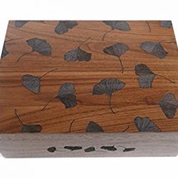 Ginkgo Leaves Laser Cut Wood Keepsake Box