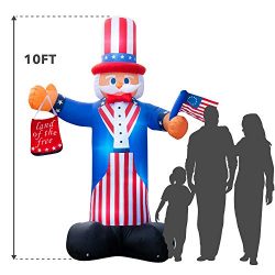 Giant 10 Ft. Tall Holidayana 4th Of July Inflatable Uncle Sam