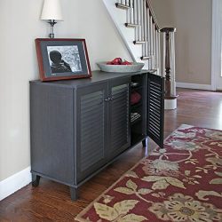 Baxton Studio Warren Shoe-Storage Cabinet, Espresso