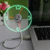 TAKSON USB LED Clock Fan Portable USB Fan