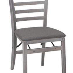 COSCO Contoured Back Wood Folding Chair