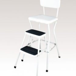 COSCO WHTE White Retro Counter Chair/Step Stool