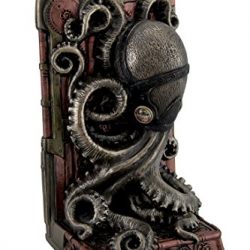 Resin Decorative Bookends Steampunk Octopus Bronze