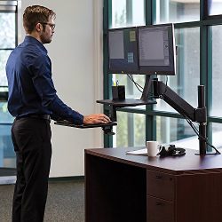 Mount-It! Sit Stand Desk, Standing Desk, Height-Adjustable