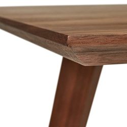 Rivet Mid-Century Walnut Dining Table – Compact Design for Dining or Workspace