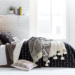 Rivet Global Textured Duvet Cover Set, King, Black
