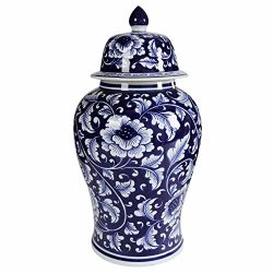 Benzara Bold Floral Impressive Lid Decorative Jars