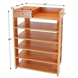 Jerry & Maggie - 5 Tier Wood MDF Board Shoe Rack