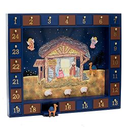 Kurt Adler Wooden Nativity Advent Calendar