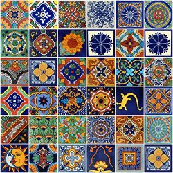 Color y Tradicion Mexican Tiles 4x4 Handpainted