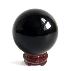 Mina Heal Obsidian Crystal Ball 160 mm/6.3" for Fengshui Ball