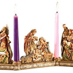 Avalon Gallery Advent Candleholder, Holy Family Nativity Scene