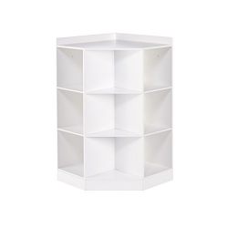 RiverRidge 6-Cubby, 3-Shelf Kids Corner Cabinet, White