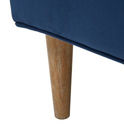 Rivet Chelsea Velvet Wing-Back Accent Chair, Navy