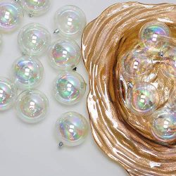 96ct Clear Iridescent Shatterproof Christmas Ball Ornaments