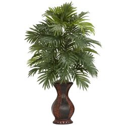 Nearly Natural Areca Palm with Urn Decorative Silk Plant