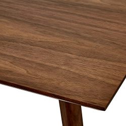 Rivet Mid-Century Walnut Dining Table – Compact Design for Dining or Workspace