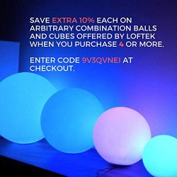 LOFTEK LED Light Ball : 16-inch Cordless Floating Pool Ball