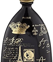 Kensington Hill French Script,High Decorative Black Ceramic Bottle
