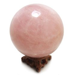 Rose Quartz Crystal Sphere, 100mm/4.0”
