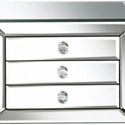Studio 55D Mirrored Glass 3-Drawer Jewelry Box