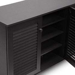 Baxton Studio Warren Shoe-Storage Cabinet, Espresso