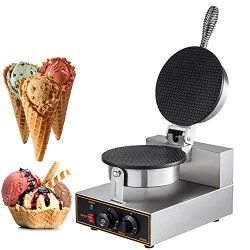 Happybuy 110V Electric Ice Cream Cone, Egg Roll Waffle Maker