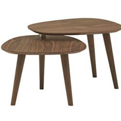 Rivet Allyson Mid-Century Two-Shelf Adjustable Coffee Table
