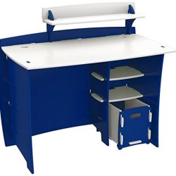 Legare Kids Desk with File Cart, 43-Inches Wide, Blue and White