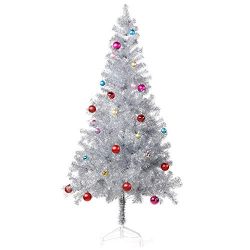 Wellwood 6 ft Tinsel Christmas Tree with Metal Stand