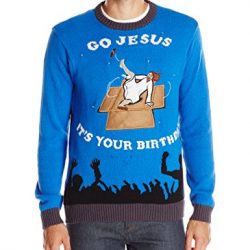 Blizzard Bay Men's Breakdancing Jesus Ugly Christmas Sweater