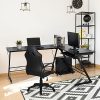 TANGKULA L Shaped Desk Corner Desk Home